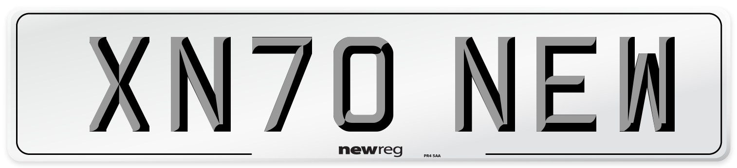 XN70 NEW Number Plate from New Reg
